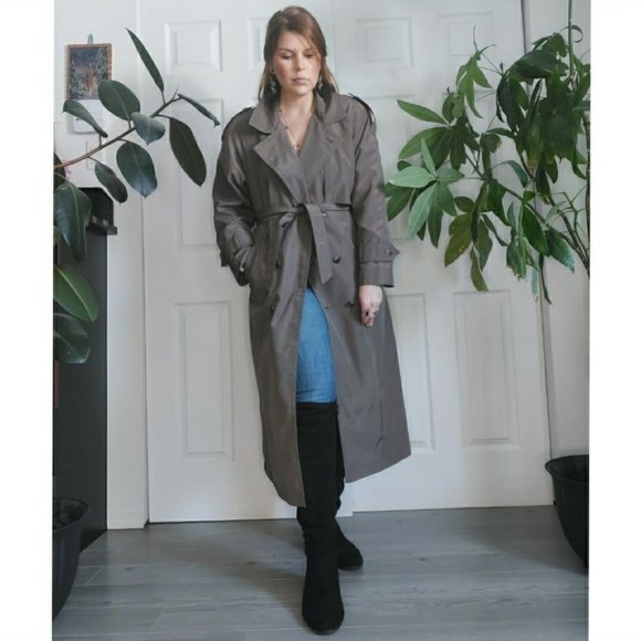 Vintage Fen-nelli Kaki Trench Coat - Picture 1 of 7
